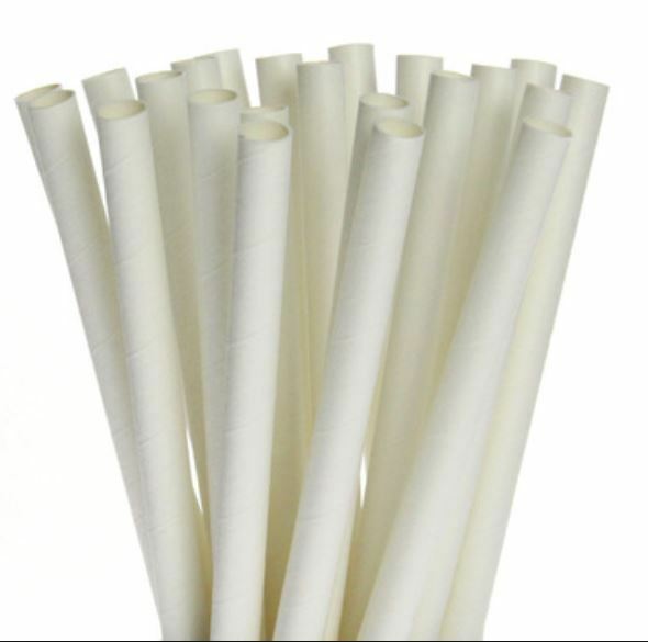 White Paper Straws - Bio Degradable Compostable