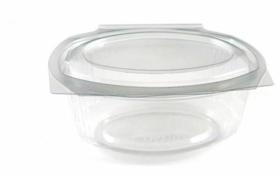 100 OVAL HINGED Fruit Salad Box Cake FOOD CONTAINERS 250cc
