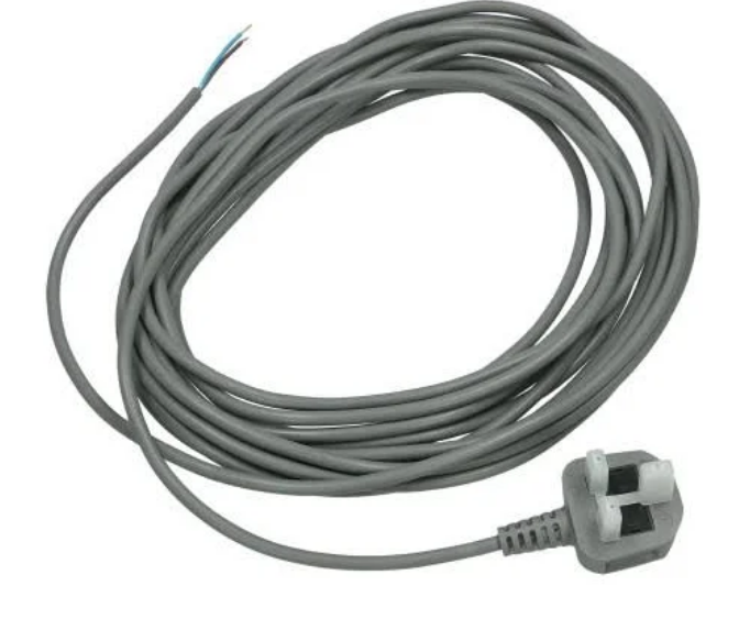Mains Cable 2 core 0.75mm - 10m Fitted 13AMP UK Plug Suitable for Vacu