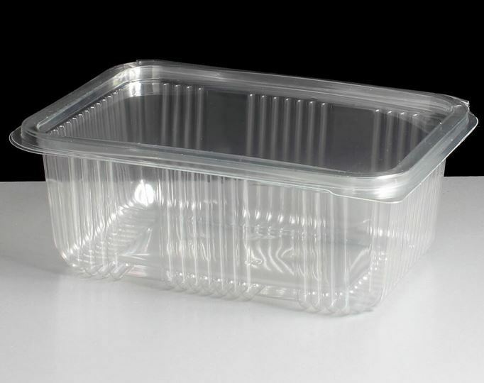 600 x RECTANGULAR HINGED Salad Pasta FOOD CONTAINERS Catering Box 1000cc