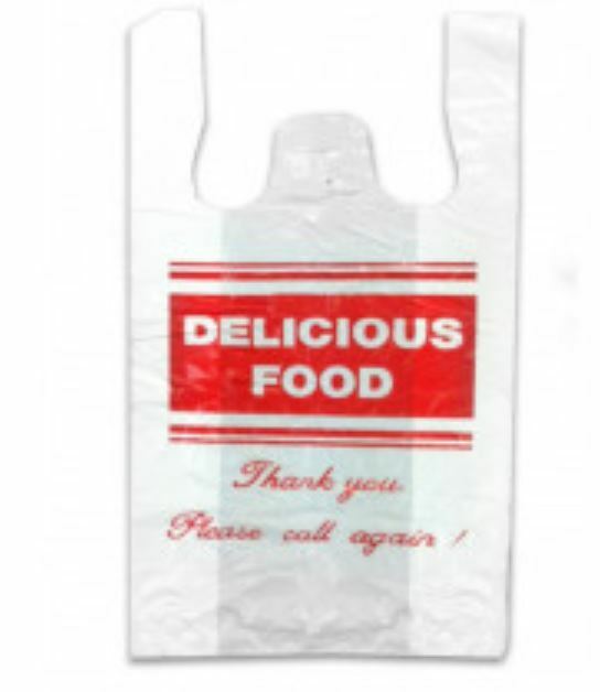 HOT DELICIOUS WHITE Plastic Take Away Restaurant Chippy FOOD BAG - LARGE x 1000