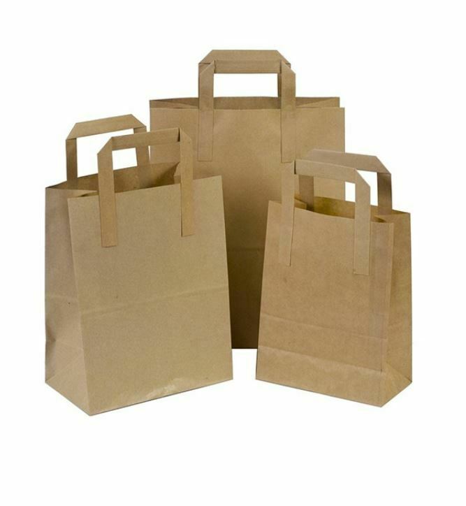 BROWN & WHITE KRAFT PAPER SOS BAGS