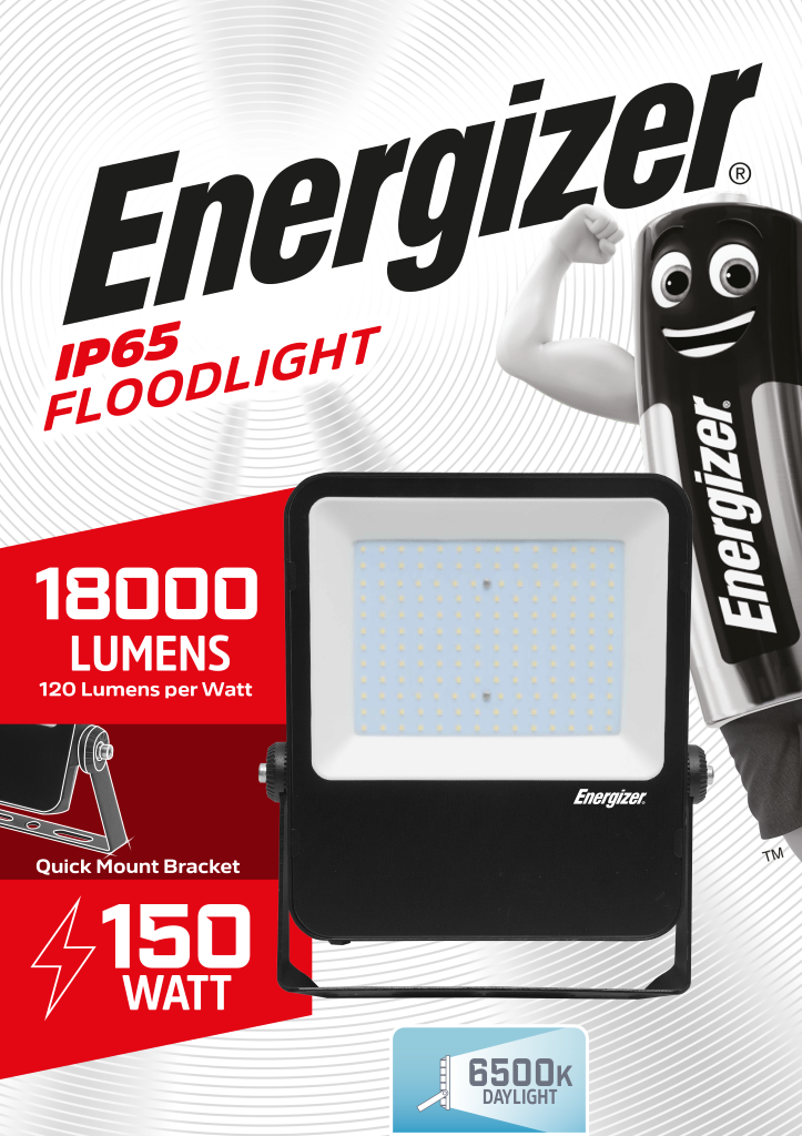 S13392 Energizer IP65 LED Commercial Floodlight - 150W - 13,500 Lumen - 6,000K (Daylight)