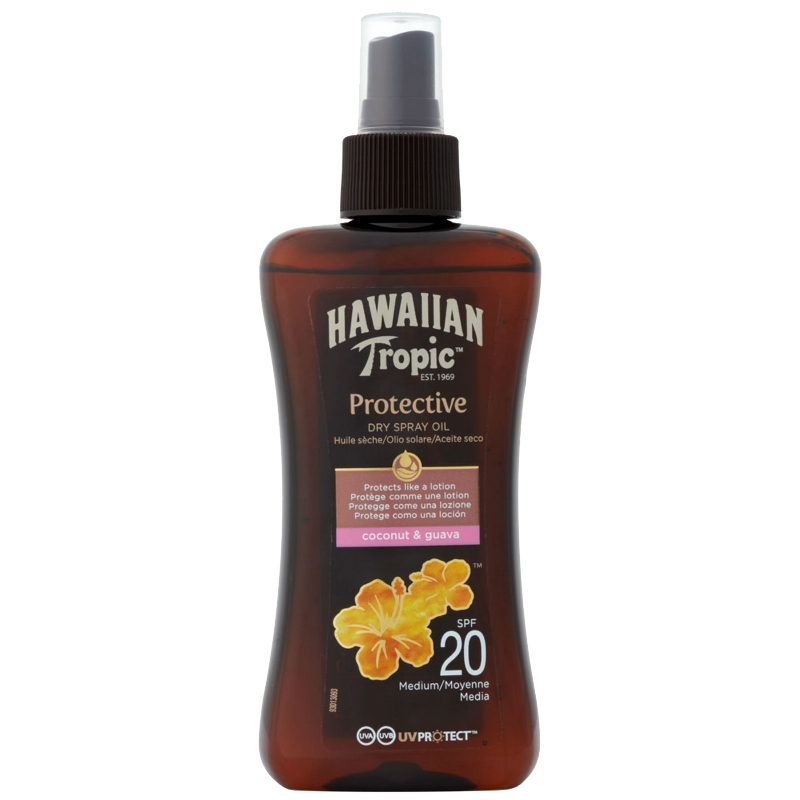 S5541 Hawaiian Tropic Protective Dry Oil Spray - SPF 20, 200ml