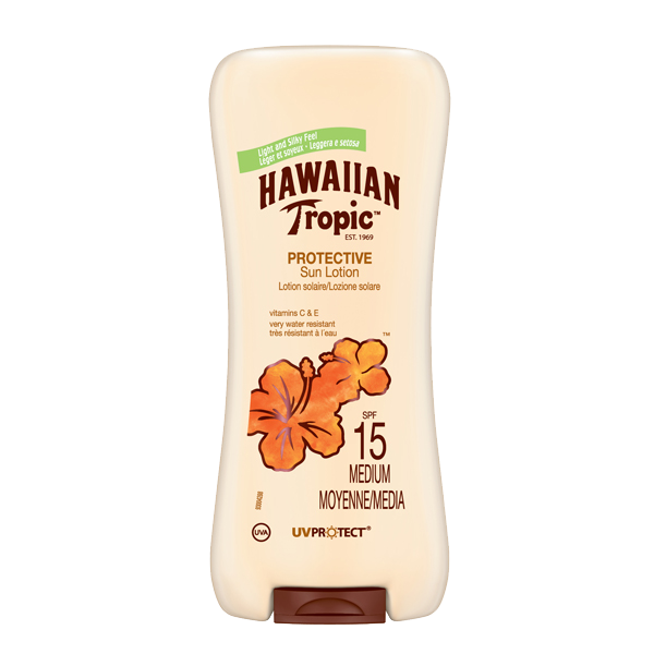 S6536 Hawaiian Tropic Satin Protective Sun Lotion - SPF 15, 180ml