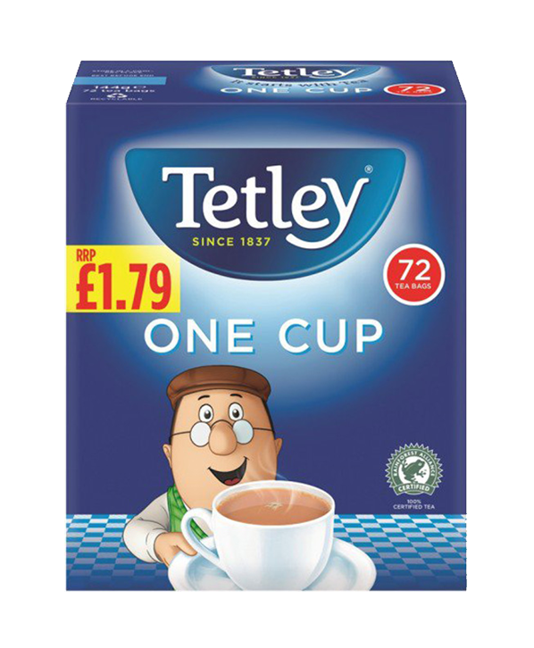 T0087 Tetley One Cup Tea Bags - Pack of 72 (12 Pack)
