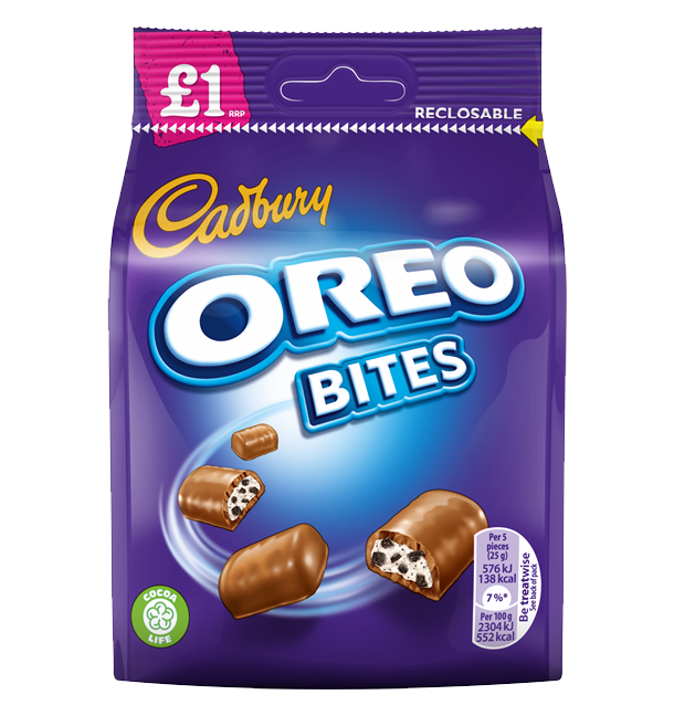 T0671 Cadburys Orea Bites - Price Marked - 95g Bag (10 Pack)