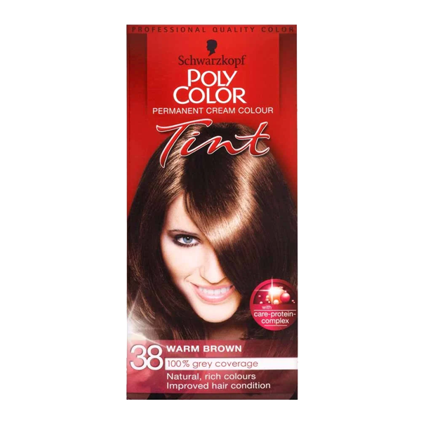 T0898 Poly Color Hair Tint - Warm Brown / Shade 38 (3 Pack)