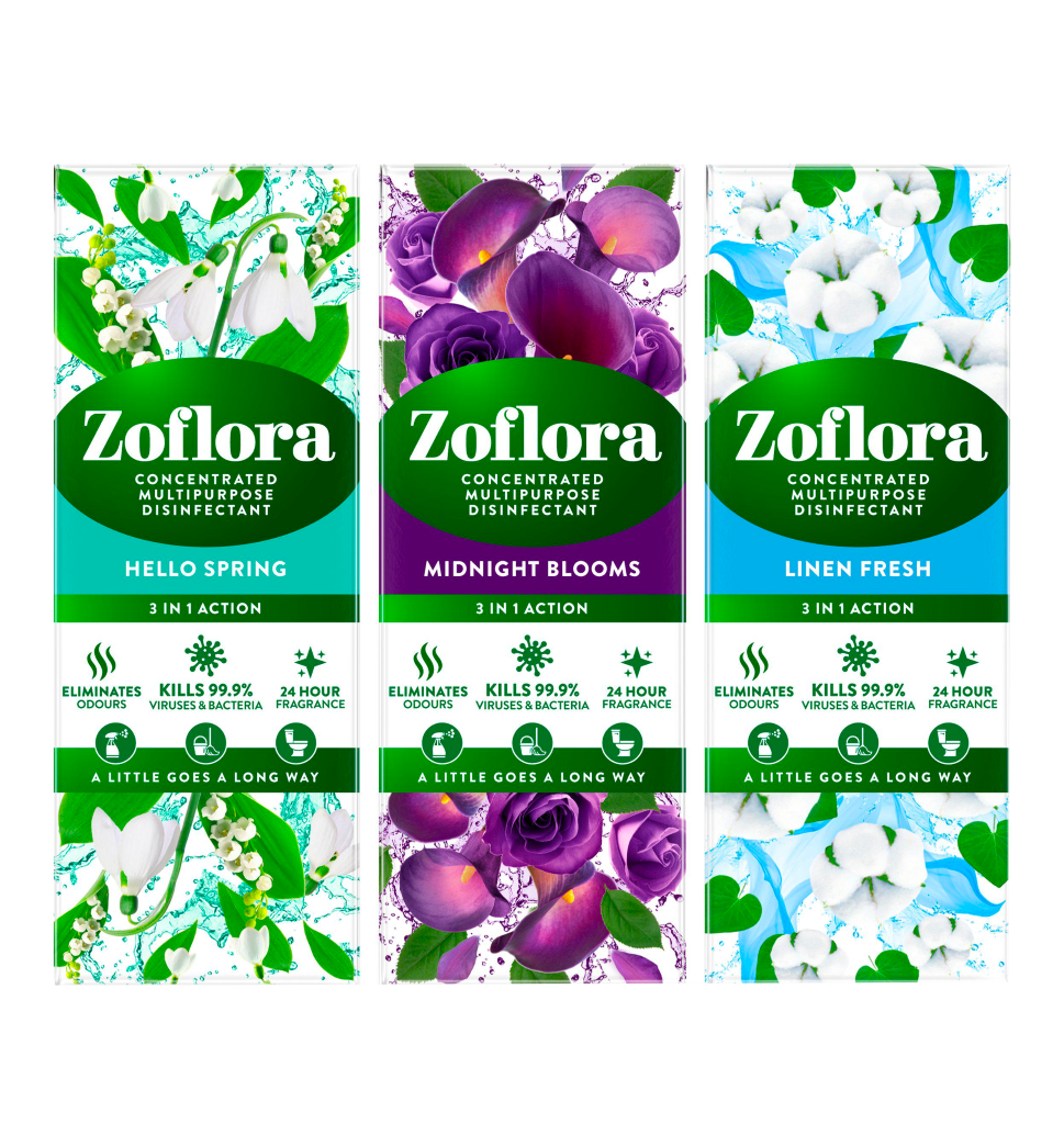 T1034 Zoflora Odour Neutralising Disinfectant - 120ml Assorted (12 Pack)