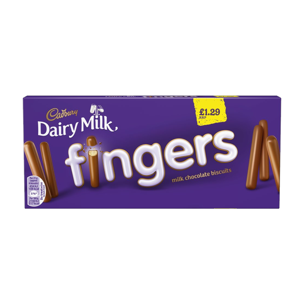 T1188 Cadburys Milk Choc Fingers Pm Î’Â£1.29 - 114g (12 Pack)