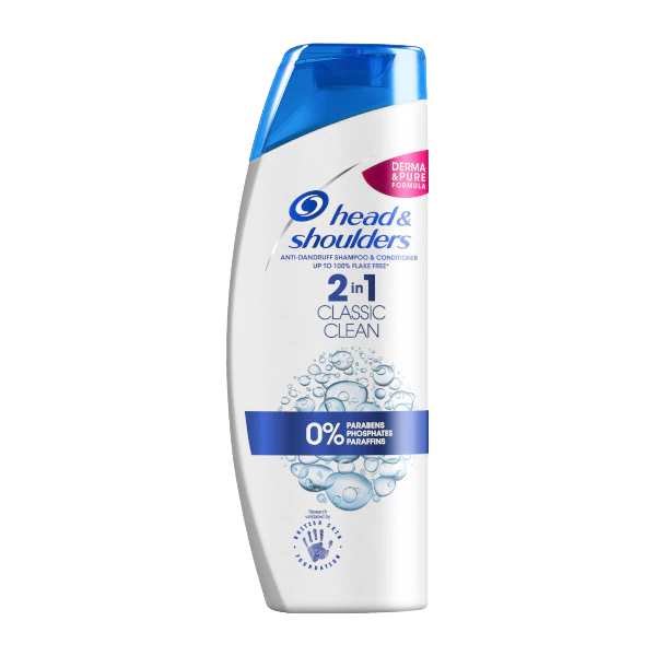 T1254 Head & Shoulder 2-in-1 Classic Shampoo - 400ml (6 Pack)