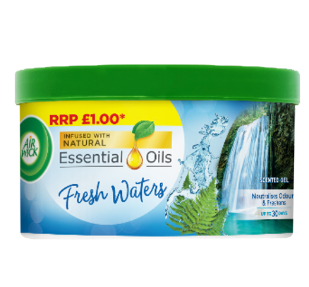 T1267 Airwick Gel Tin Air Fresh 70g Fresh Water - Price Marked Î’Â£1 (12 Pack)