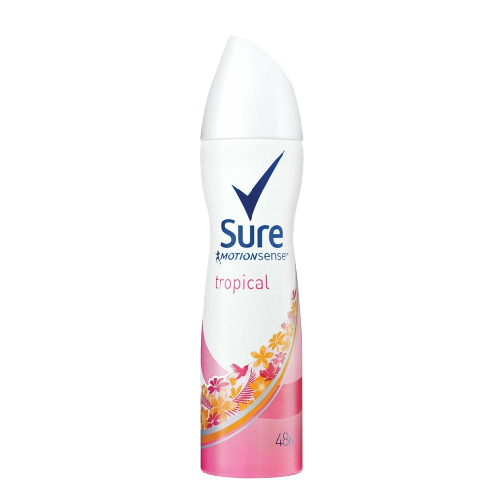 T1299 Sure APA Womens Motion Sense Tropical Deodorant - 150ml (6 Pack)